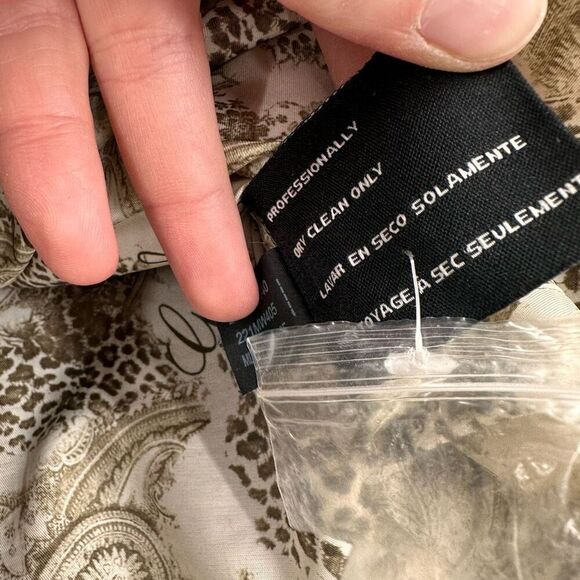 Vintage Y2K Guess Military Melange Green Wool Blend Pea Coat Medium Safari - Picture 12 of 16